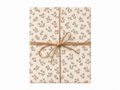 pink peach floral small wrapping paper gift tied with twine