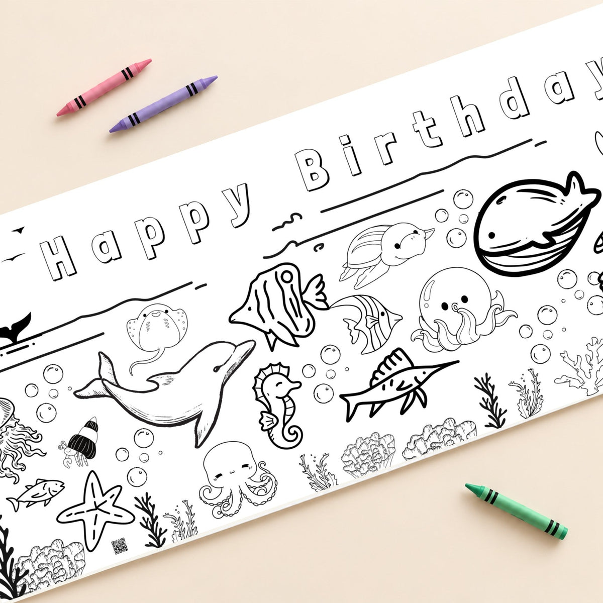 Under the Sea coloring banner cover
