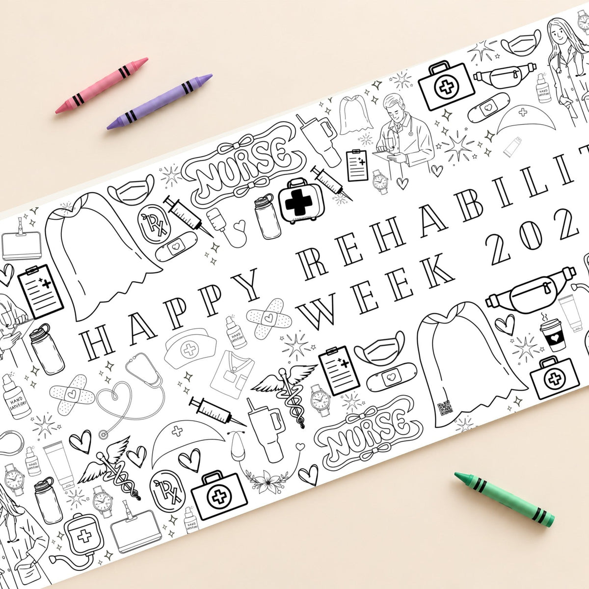 Custom Medical coloring banner cover