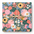 Colorful Wildflower and Mushroom Gift Wrap tied with natural twine